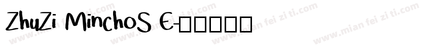 ZhuZi MinchoS E字体转换